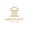 Lawyer logo design. Advocacy logo design. emblem of pillar logo design template. justice law and attorney logo design template.