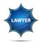 Lawyer magical glassy sunburst blue button