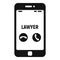 Lawyer phone call icon, simple style