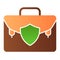 Lawyer portfolio flat icon. Briefcase color icons in trendy flat style. Suitcase gradient style design, designed for web