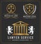 Lawyer service office logo template