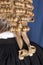 Lawyer wig detail