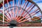 The Laxey Wheel also known as Lady Isabella is built into the hillside above the village of Laxey in the Isle of Man. It is the