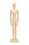 Lay Figure Wooden Mannequin isolated on white background