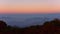 Layer of hills and mountain ranges at dawn as view from Poon Hill, Nepal