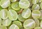 Layer of sliced key limes