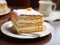 Layered cake with cream Napoleon millefeuille vanilla slice