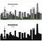 Layered editable vector illustration sihouette of Shanghai,China
