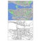 Layered editable vector streetmap of Vancouver,Canada