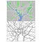 Layered editable vector streetmap of Washington DC,America