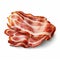 Layered Forms: A Digital Enhanced Image Of Bacon On White Surface