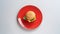 Layered Illusions- Photorealistic Hamburgers On A Red Plate