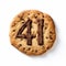 Layered Imagery: Chocolate Chip Cookie With Number 41