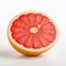 Layered Imagery: Grapefruit With Subtle Irony On White Background