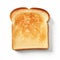 Layered Imagery: Toast Bread Slice On White With Subtle Irony