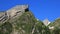 Layered rock and peak of Mt Saentis