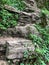 Layered rocks on mountain bluff in Janesville, Wisconsin