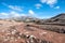 Layered sedimentary rocks of the Rio Grande, Mendoza Province, Argentina