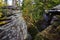 Layered stone megaliths from sandstone in the Kamenny Gorod tract