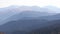 Layers of Fog and Mountain Tops in Great Smoky Mountains in Adygea, Russia