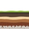Layers of grass with Underground layers of earth, seamless ground, cut of soil profile with a grass, layers of the earth, clay and