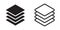 Layers icon symbol set basic simple flat design.