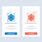 Layers, Object, Layer, Server  Blue and Red Download and Buy Now web Widget Card Template