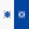 Layers, Object, Layer, Server Line and Glyph Solid icon Blue banner