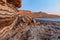 Layers of rock, the mountains of the Dead Sea, israel