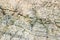 Layers of schist found in the rocks of Maghera beach near Ardara County Donegal in Ireland.