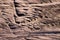 Layers of sedimentary sandstone