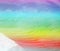 Layers of soft swan feathers with abstract rainbow colors