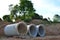 Laying or replacement of underground storm sewer pipes.