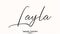 Layla Female name - in Stylish Lettering Cursive Typography Text