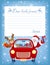 Layout answer for little friend from Santa Claus. Response from Santa Claus to wishlist. Christmas and New Year greetings from