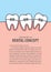 Layout braces teeth illustration vector on blue background. De