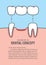 Layout Bridges teeth real root illustration vector on blue background. Dental concept.