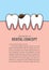 Layout Caries and cavity teeth illustration vector on blue background. Dental concept.