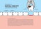 Layout decay tooth removal cartoon style for info or book illustration vector. Dental concept.