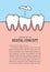 Layout dental onlay tooth illustration vector on blue background