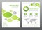 Layout flyer template size A4 cover page green and gray leaf abstract Vector design