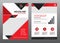 Layout flyer template size A4 cover page red and black tone Vector design