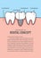 Layout Implant tooth between real teeth frame cartoon style for