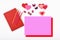 Layout objects on the topic - Valentine`s Day