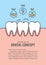 Layout Sensitive teeth illustration vector on blue background. D