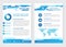 Layout template size A4 Front page and back page abstract Innovative Blue tone Vector design