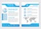 Layout template size A4 Front page and back page Blue Vector design