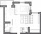 Layout of a two-bedroom apartment. Construction project and Architectural drawing plan