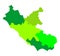 Lazio, Italy province vector map illustration isolated on background. Lacio regio.