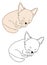 Lazy dog, vector illustration of cute chihuahua puppy sleeping icon on white background. Hand drawn picture of little dog for